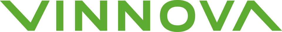 Logotyp för Vinnova med namnet i grön text.