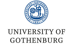 Logotyp. Symbol i blå färg med svart text under för organisationens namn.
